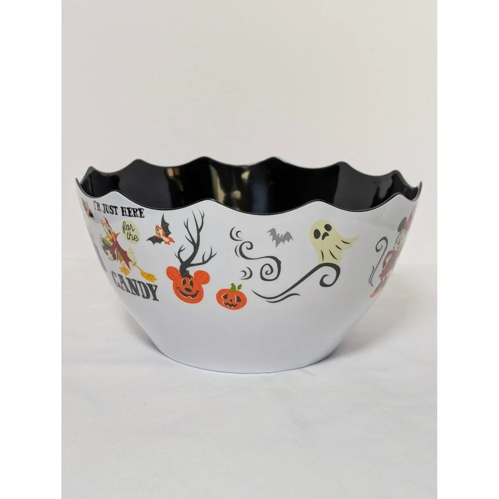 Disney Halloween Trick or Treat Time Mickey Minnie Donald D. Melamine Candy Bowl
